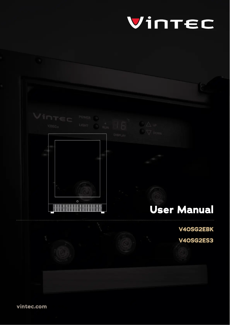 Image de la première page du manuel de l'appareil V40SG2ES3