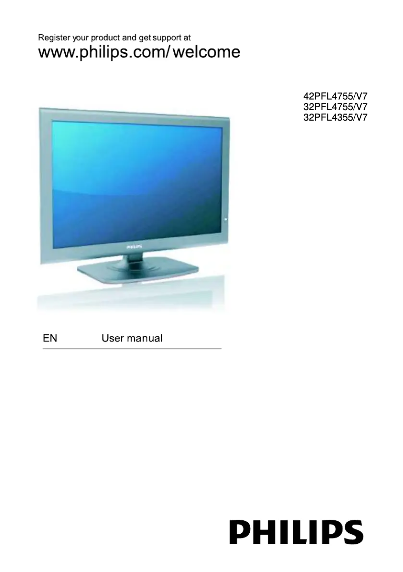 Page 1 de la notice Manuel utilisateur Philips 32PFL4355
