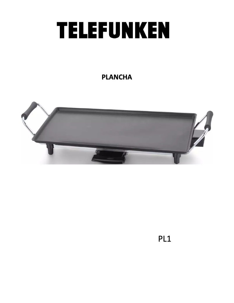 Page n°1 - Manuel utilisateur Telefunken PL1