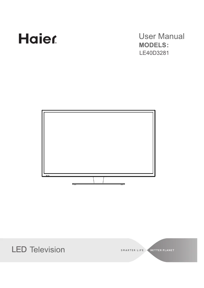 Image de la première page du manuel de l'appareil LE40D3281
