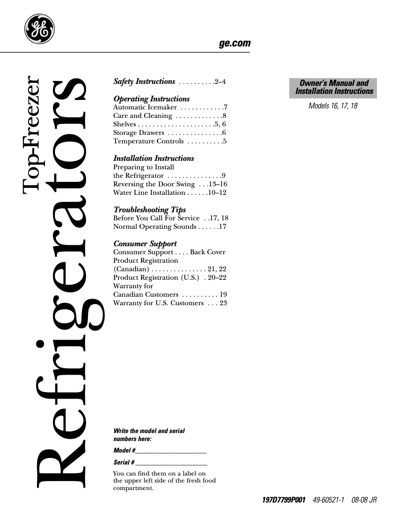 Page n°1 - Manuel d'utilisation et d'entretien Hotpoint HTF16BBSWW