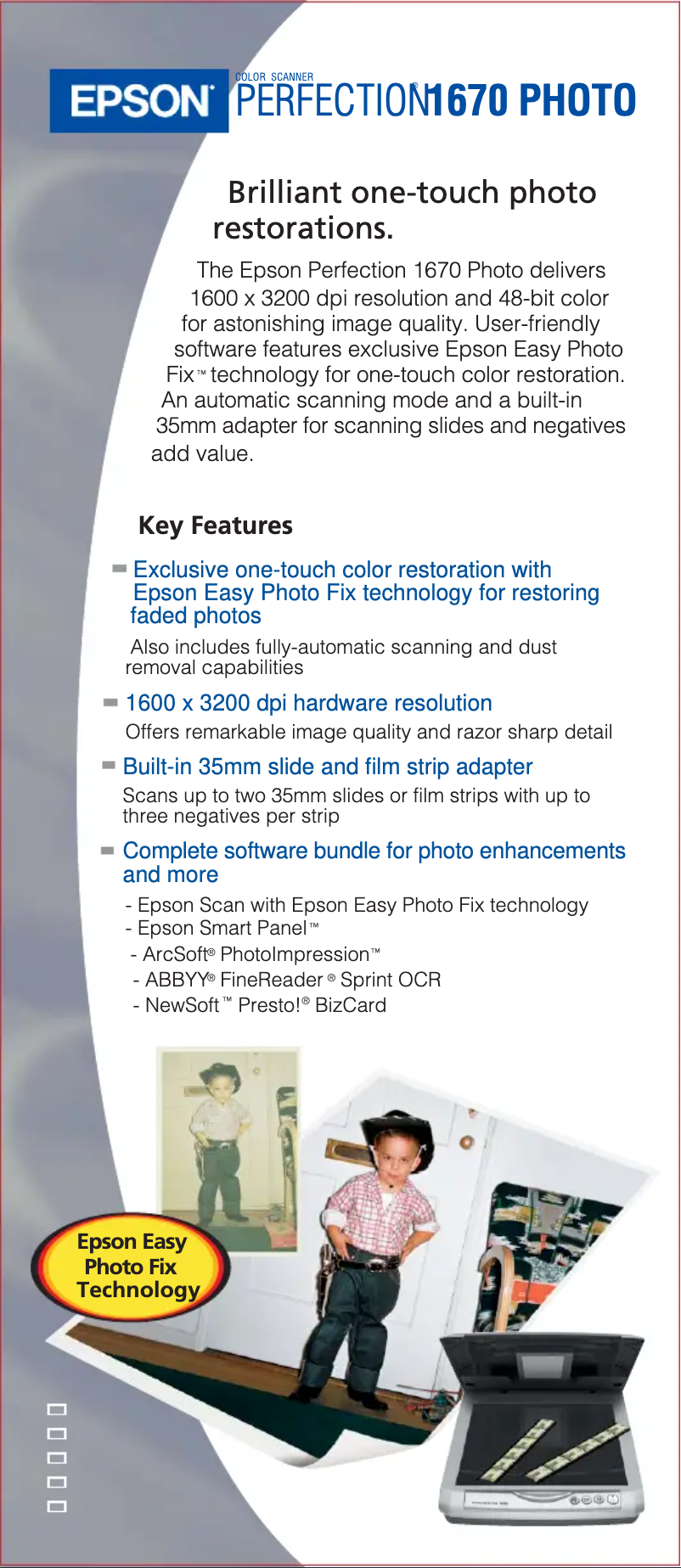 Imagen de la primera página del manual del dispositivo Perfection 1670 Photo