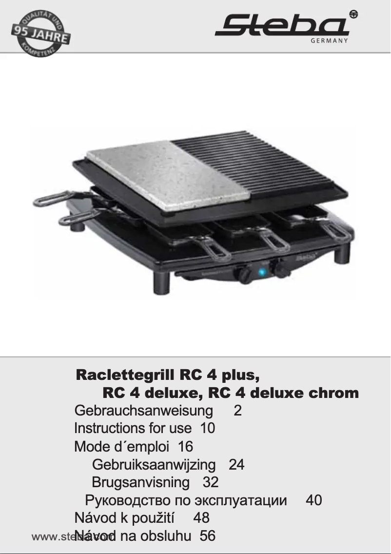 Page 1 de la notice Manuel utilisateur Steba RC 3 plus