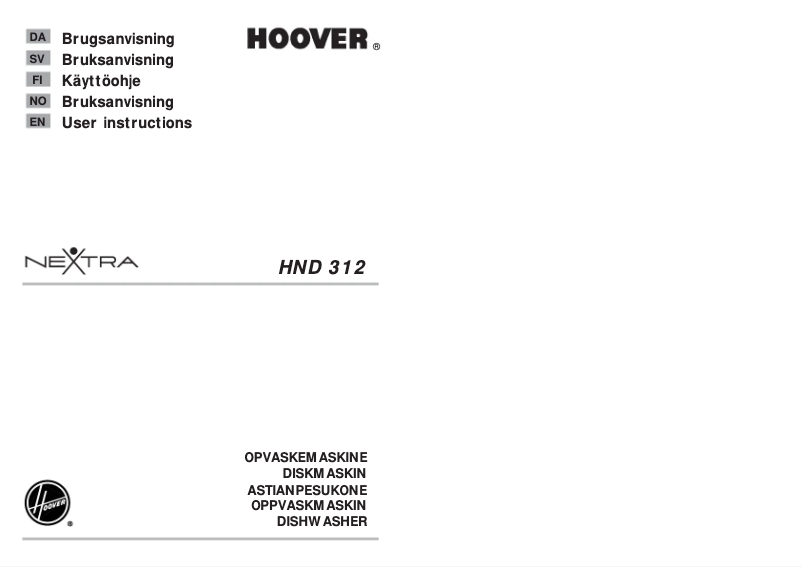 Page n°1 - Manuel utilisateur Hoover HND 312-86S