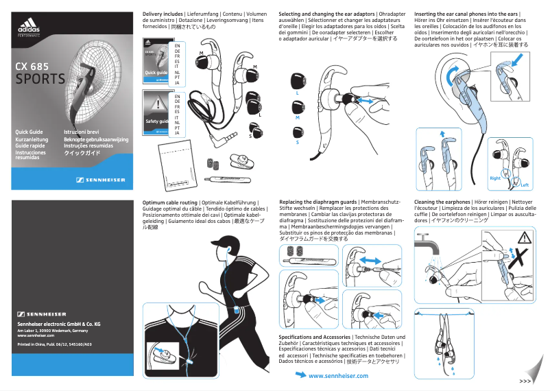 Page n°1 - Mode d'emploi Sennheiser CX 685 Sports