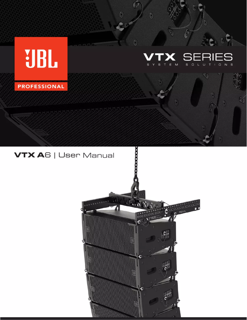 Page n°1 - Manuel utilisateur JBL VTX A6
