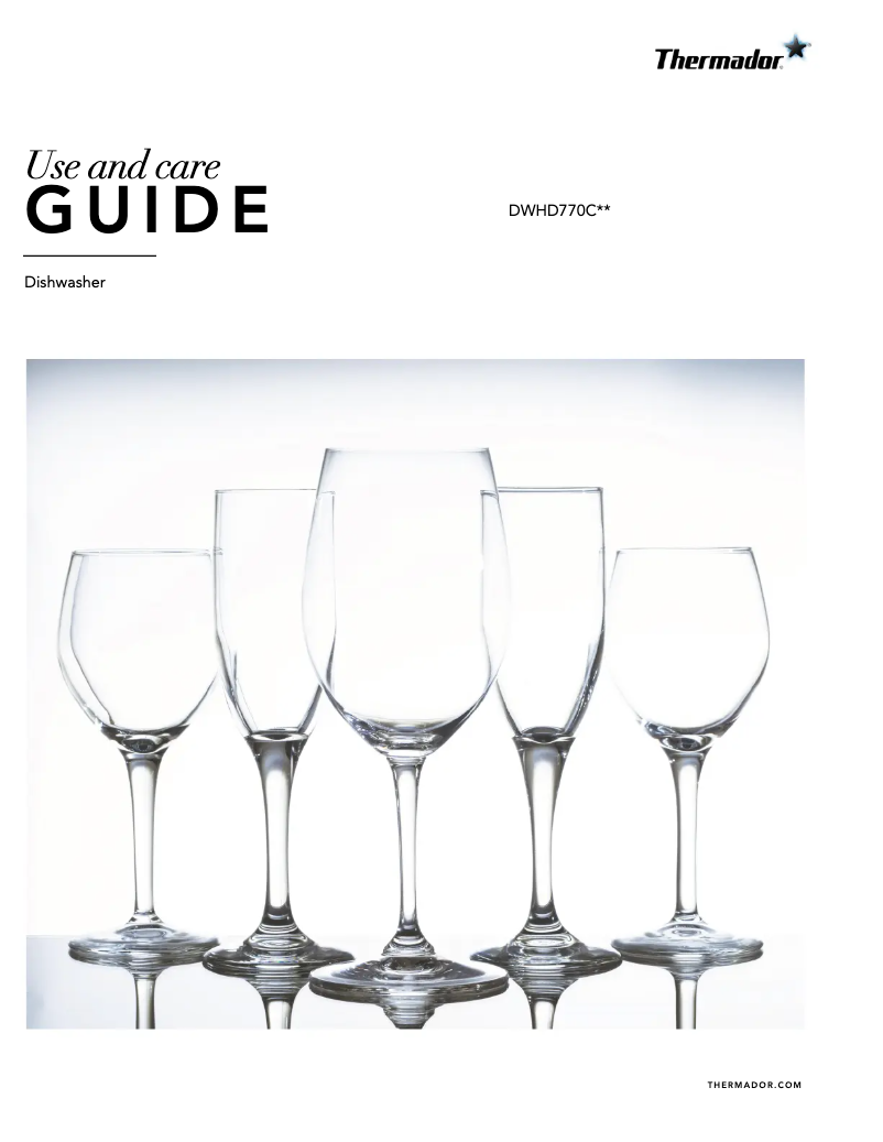 Page 1 de la notice Manuel utilisateur Thermador DWHD770CFM