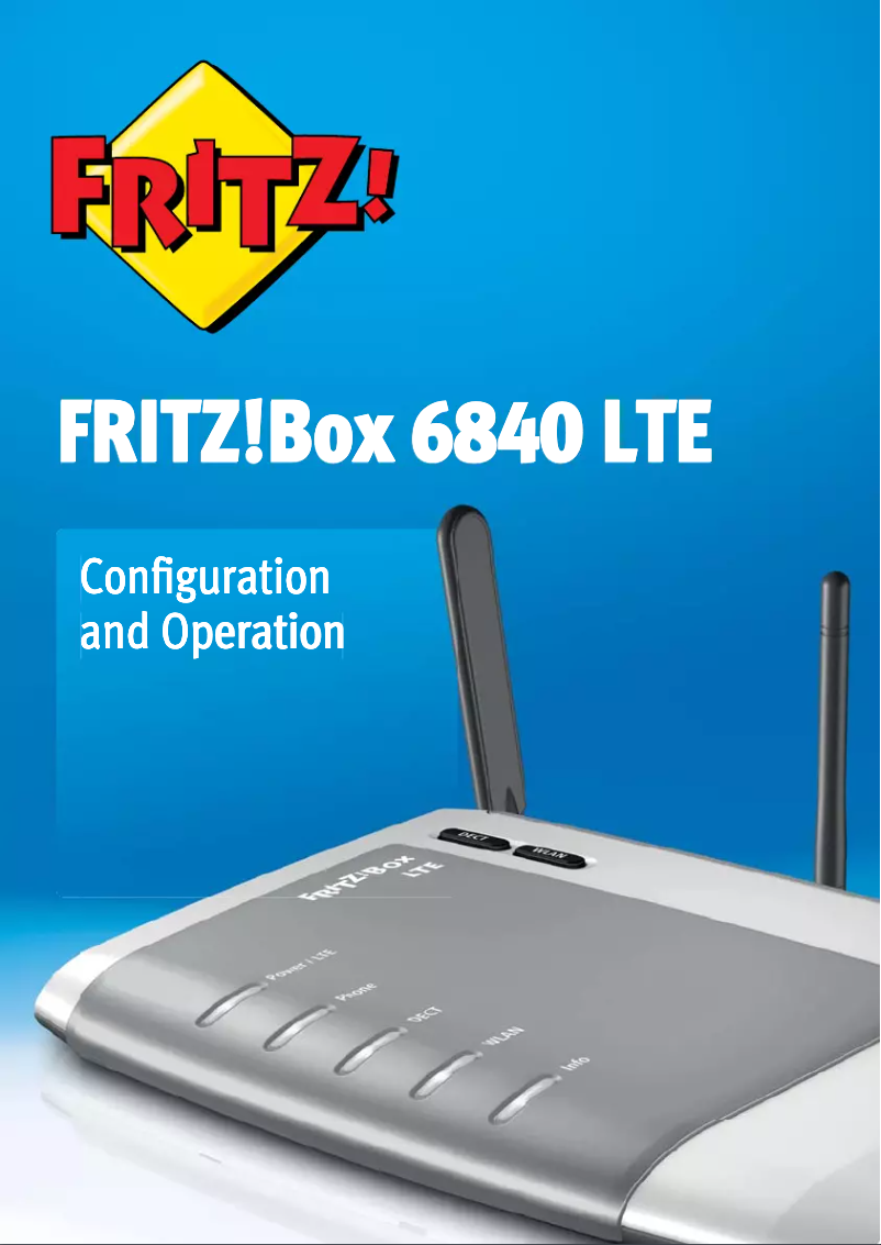 Page 1 de la notice Manuel utilisateur AVM FRITZ!Box 6840 LTE International