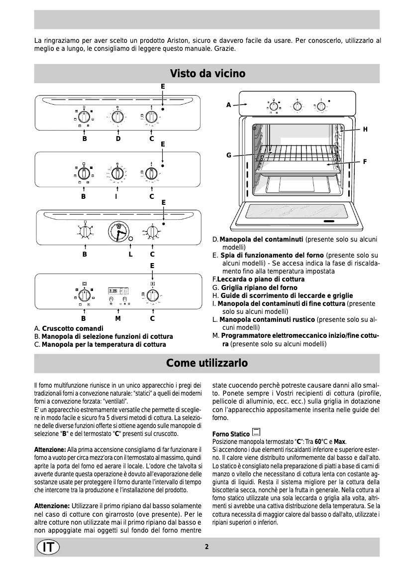 Page n°1 - Manuel utilisateur Ariston Thermo FD 51 ICE
