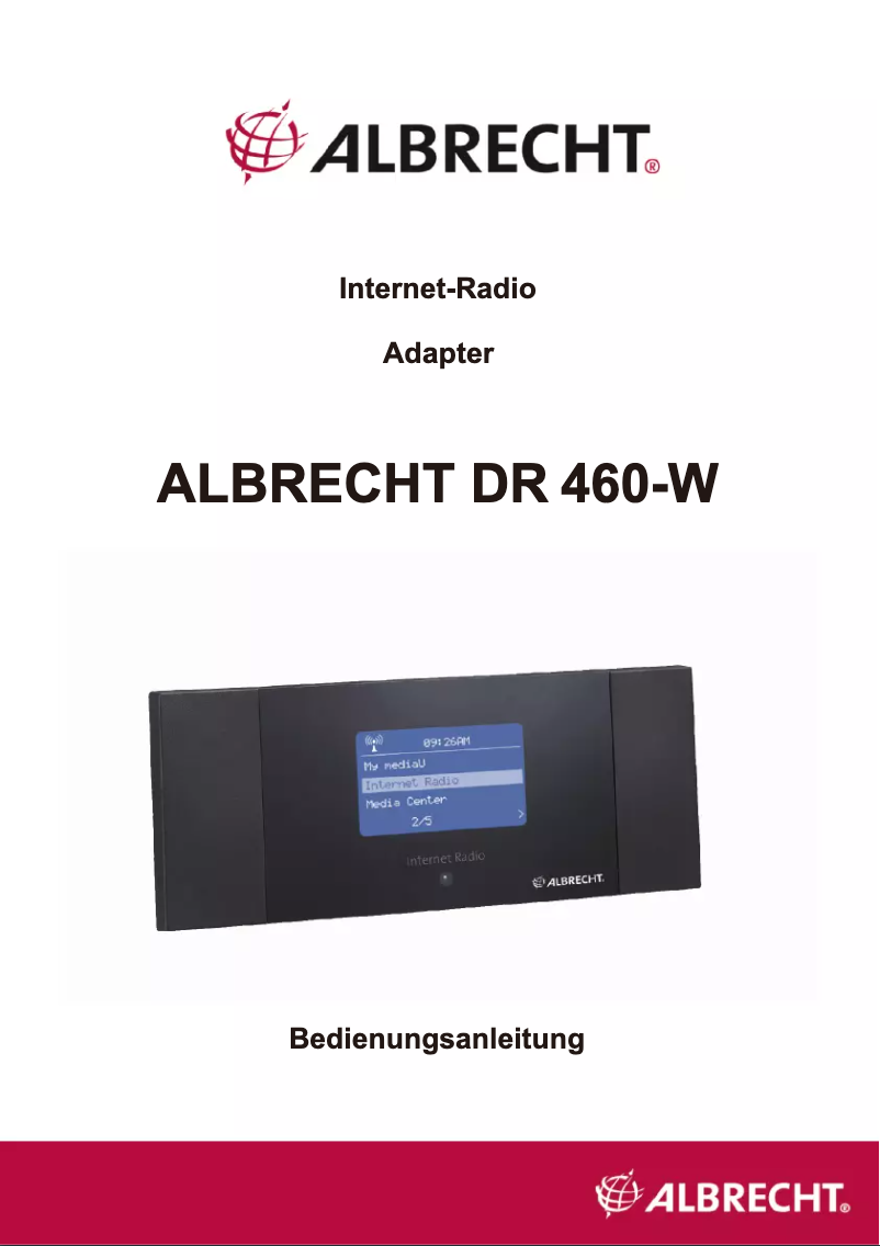 Página 1 del manual Manual de usuario Albrecht DR 460-W