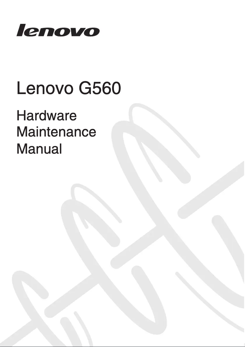 Page n°1 - Manuel utilisateur Lenovo Essential G560