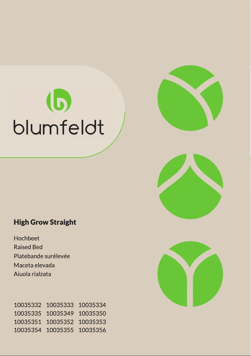 Page 1 de la notice Manuel utilisateur Blumfeldt High Grow