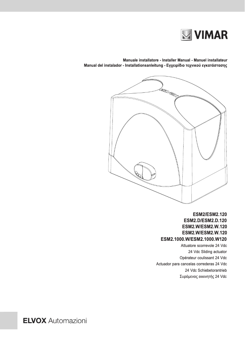 Image de la première page du manuel de l'appareil ELVOX ESM2.120