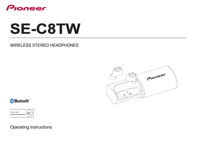 Page n°1 - Manuel utilisateur Pioneer SE-C8TW