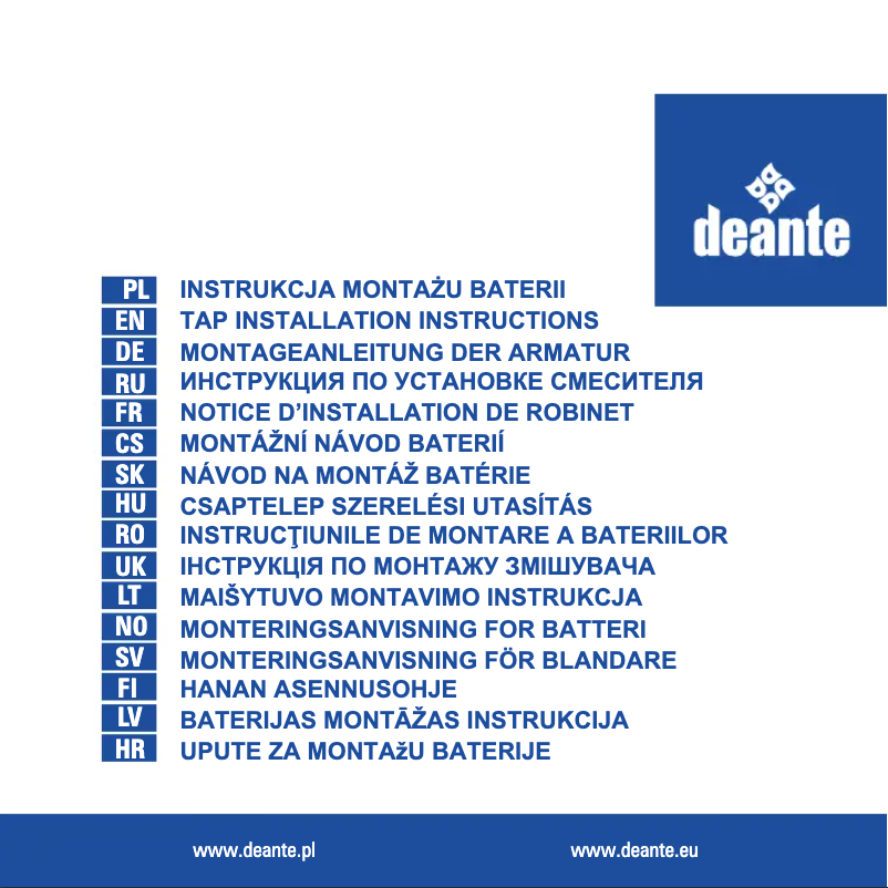 Page n°1 - Manuel utilisateur Deante BEG B630