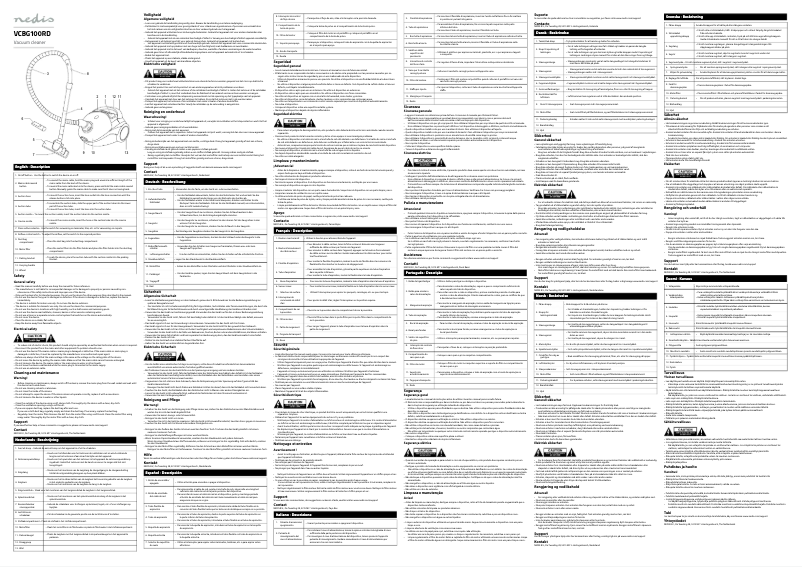 Image de la première page du manuel de l'appareil VCBG100RD