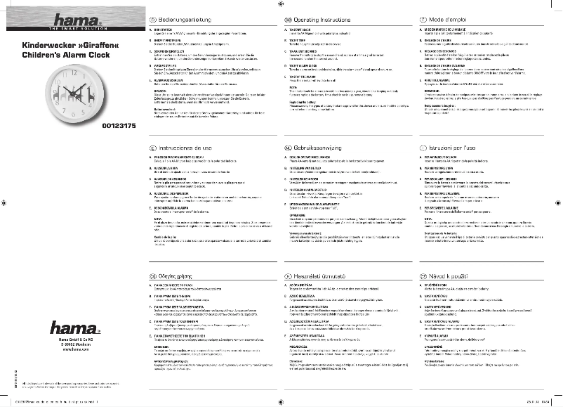 Página 1 del manual Manual de usuario Hama Giraffes