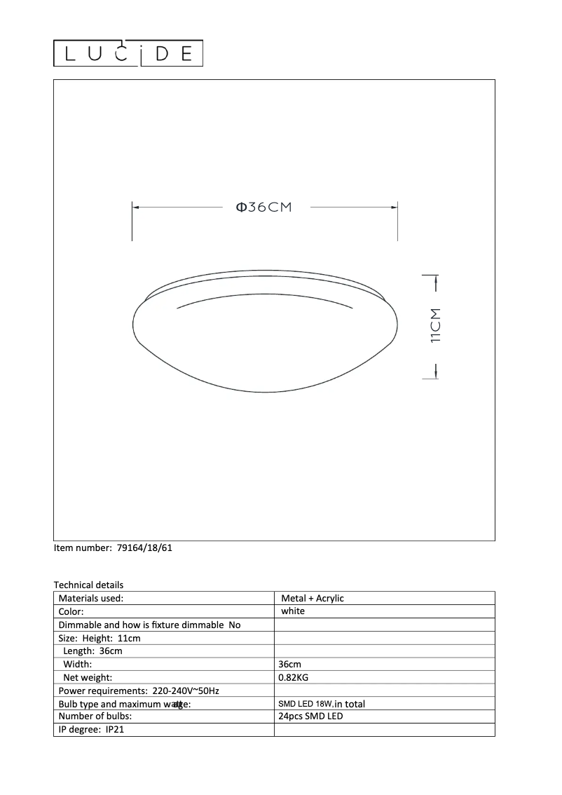 Image de la première page du manuel de l'appareil Bianca 79164/18/61