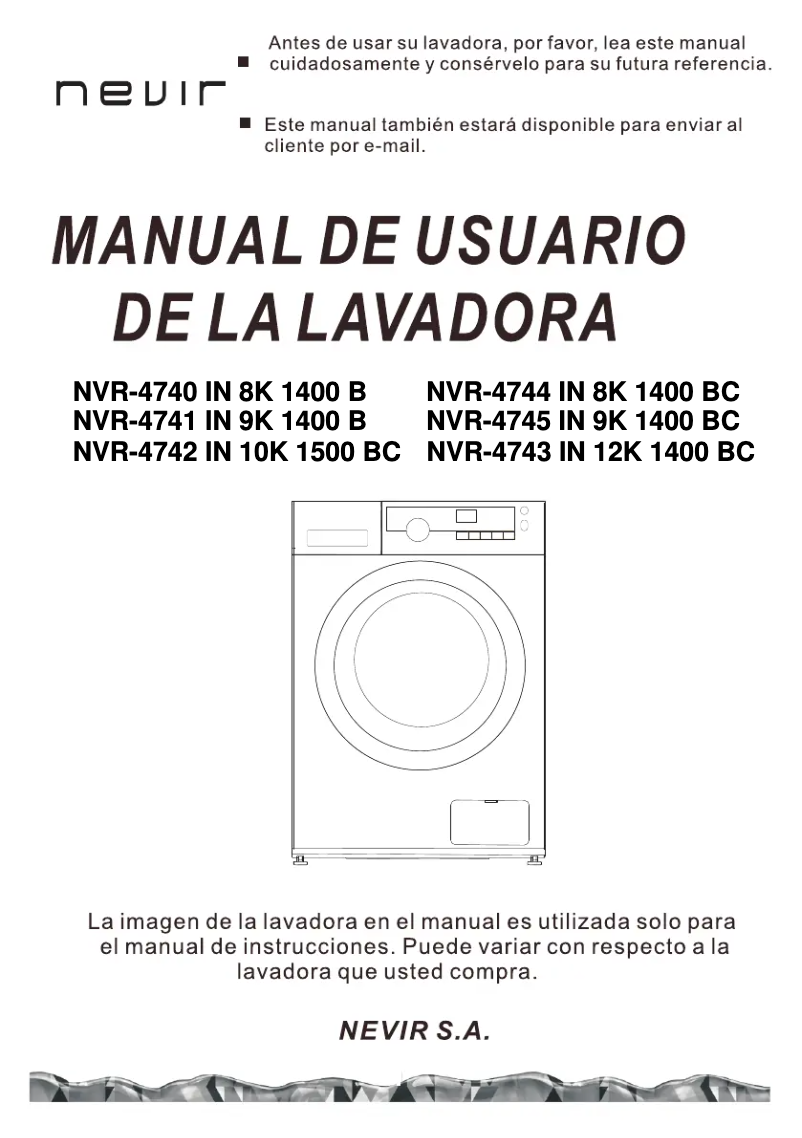 Page 1 de la notice Manuel utilisateur Nevir NVR-4744 8K 1400BC
