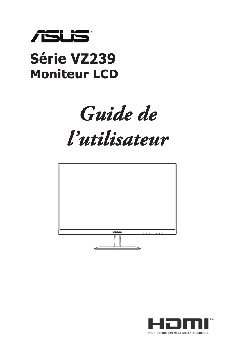 Page n°1 - Manuel utilisateur Asus VZ239HR