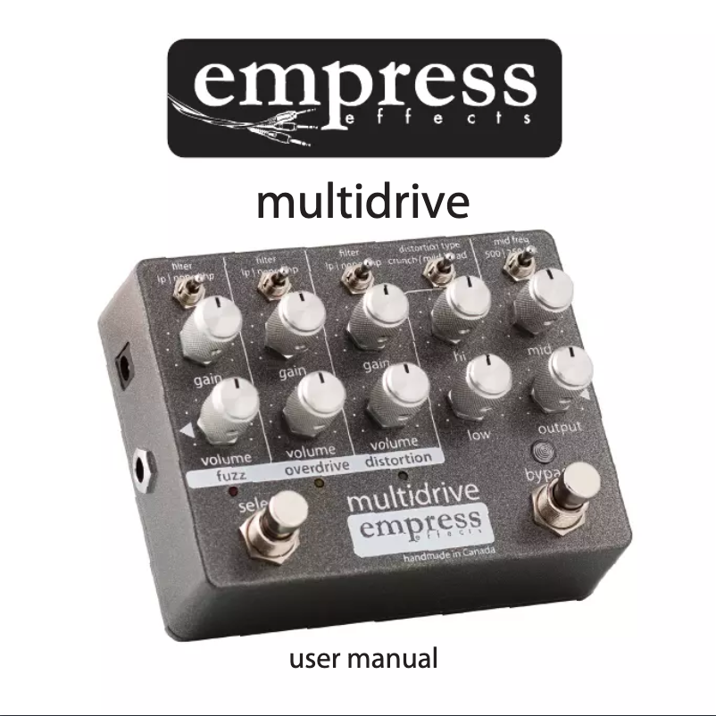 Page n°1 - Manuel utilisateur Empress Effects Multidrive