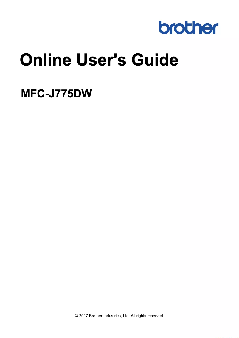 Page 1 de la notice Manuel utilisateur Brother MFC-J775DW