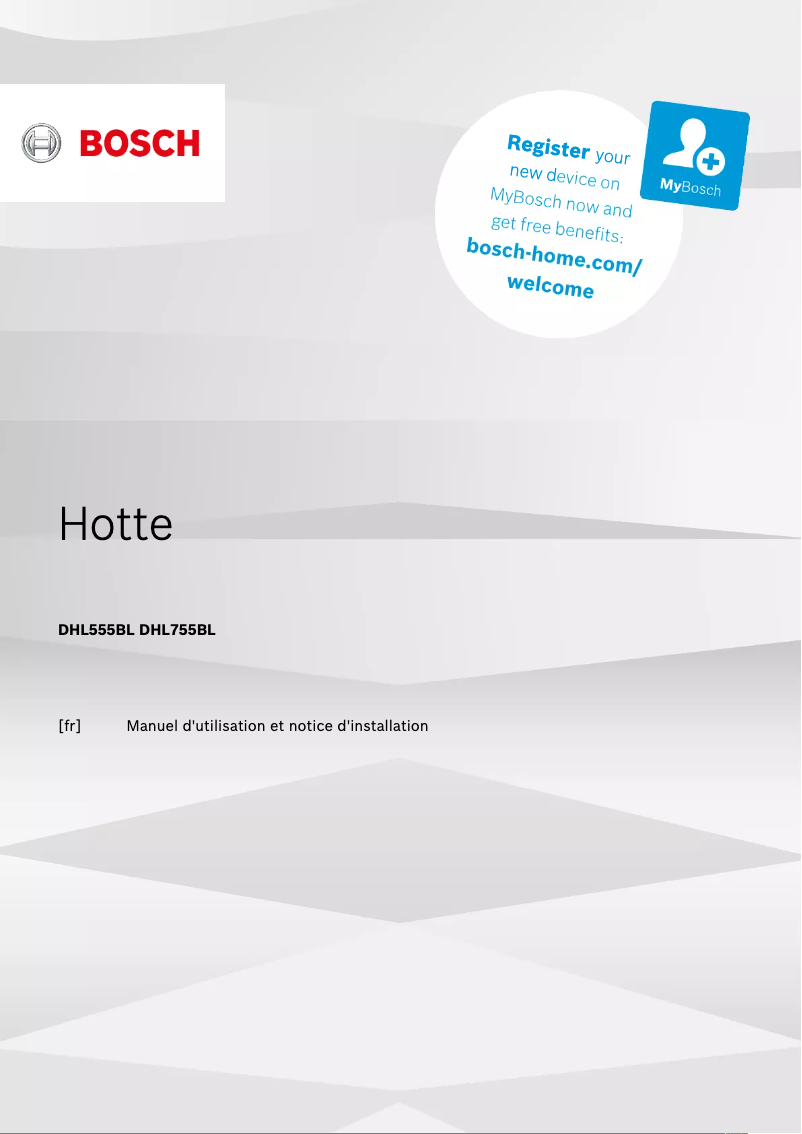 Page 1 de la notice Manuel utilisateur Bosch DHL755BL
