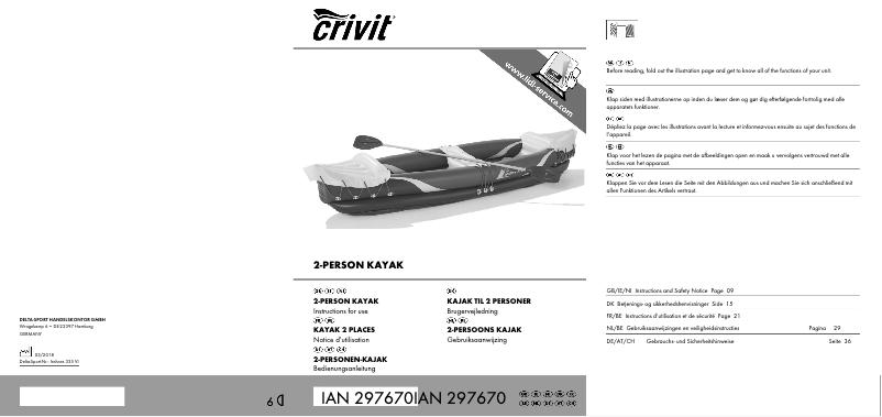 Page n°1 - Manuel utilisateur Crivit Inshore 335 VI