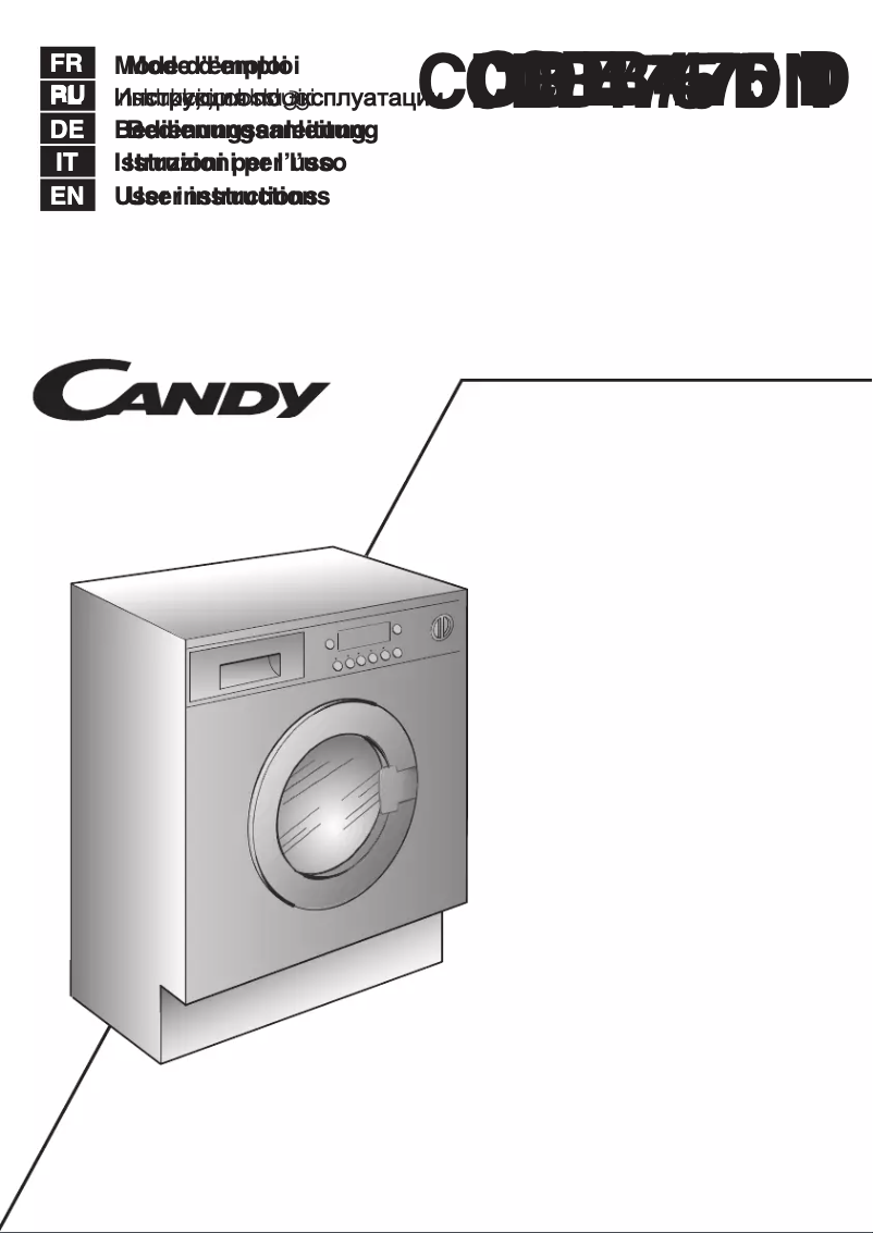 Page n°1 - Manuel utilisateur Candy CDB 475DN/1
