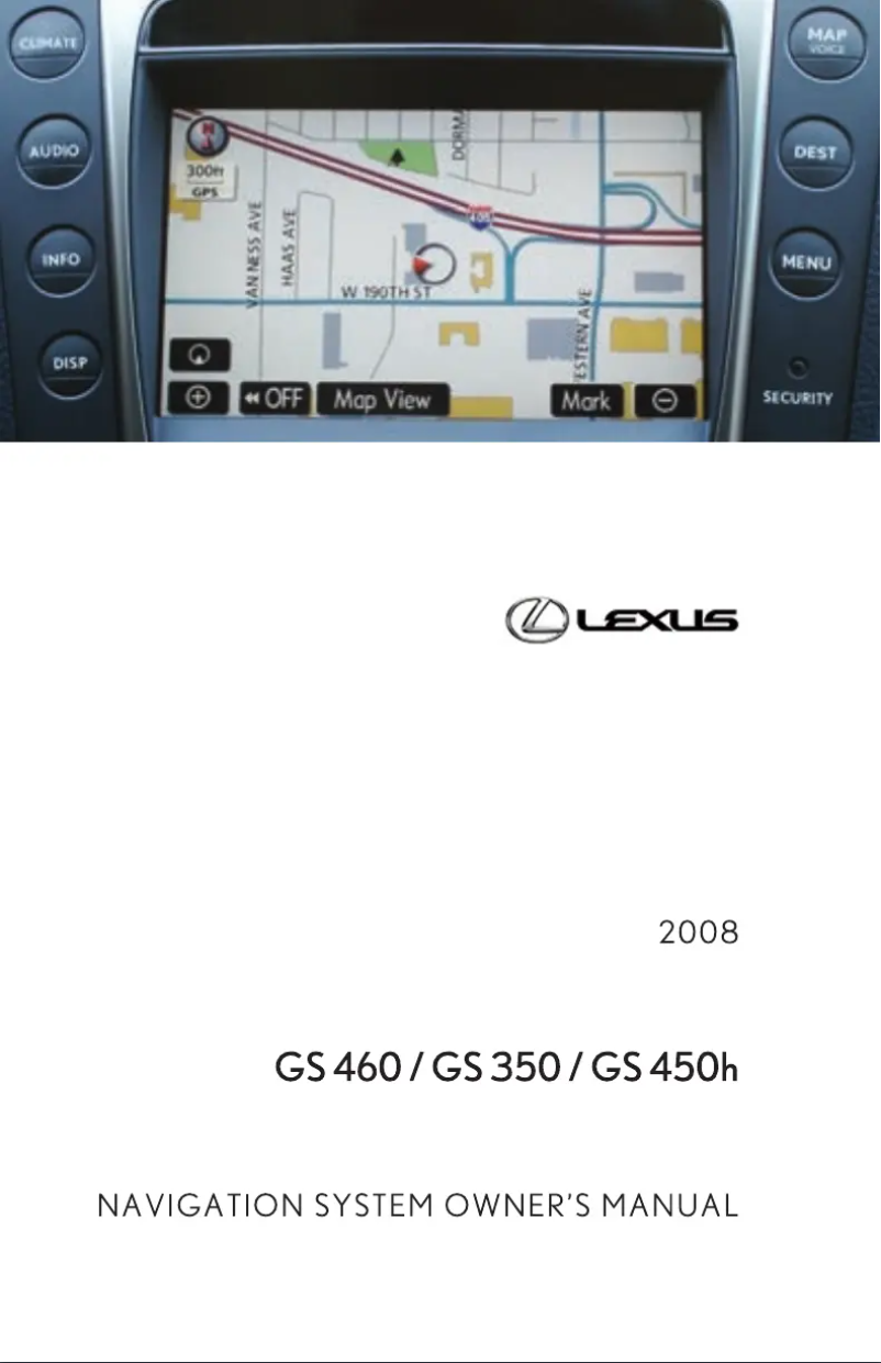 Page 1 de la notice Manuel utilisateur Lexus GS 460 (2008)