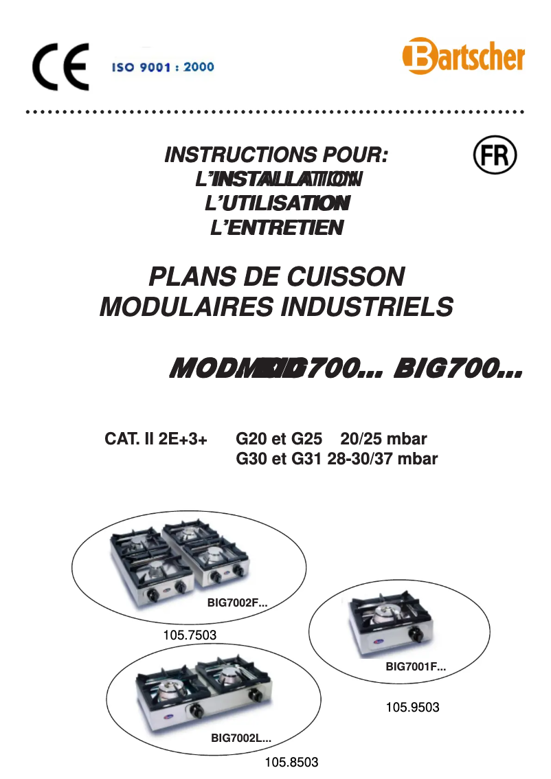 Page n°1 - Manuel utilisateur Bartscher K650