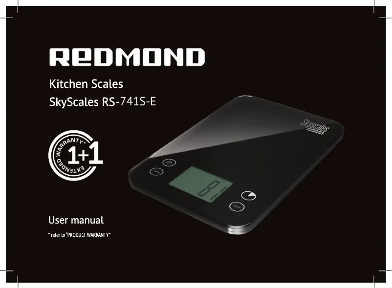 Page n°1 - Manuel utilisateur Redmond SkyScales RS-741S-E