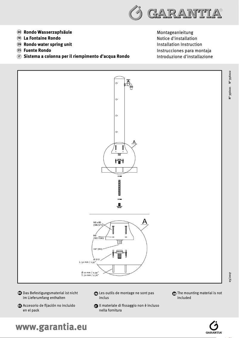 Image de la première page du manuel de l'appareil Rondo