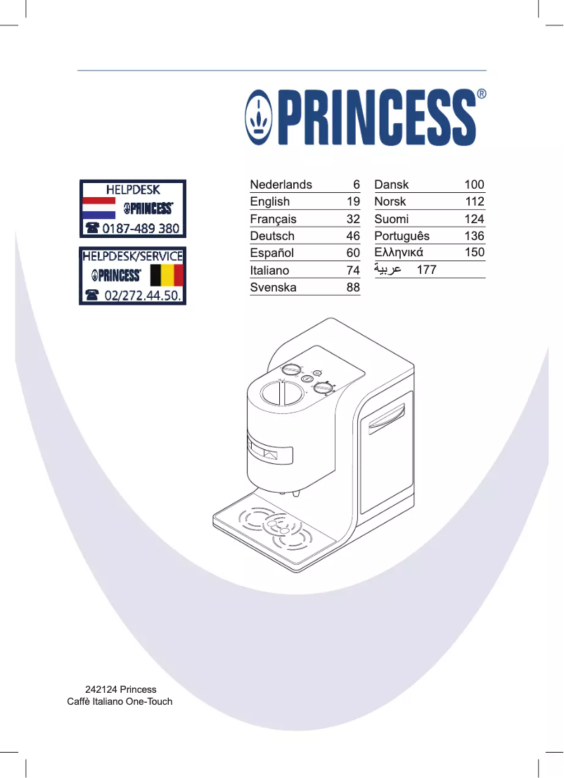 Image de la première page du manuel de l'appareil Caffè Italiano One-Touch 242124