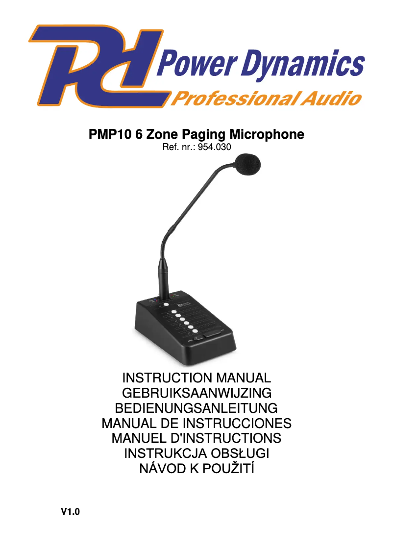 Page 1 de la notice Manuel utilisateur Power Dynamics PMPM10