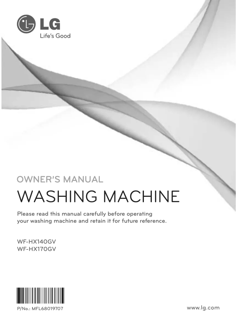 Page 1 de la notice Manuel utilisateur LG WF-HX140GV