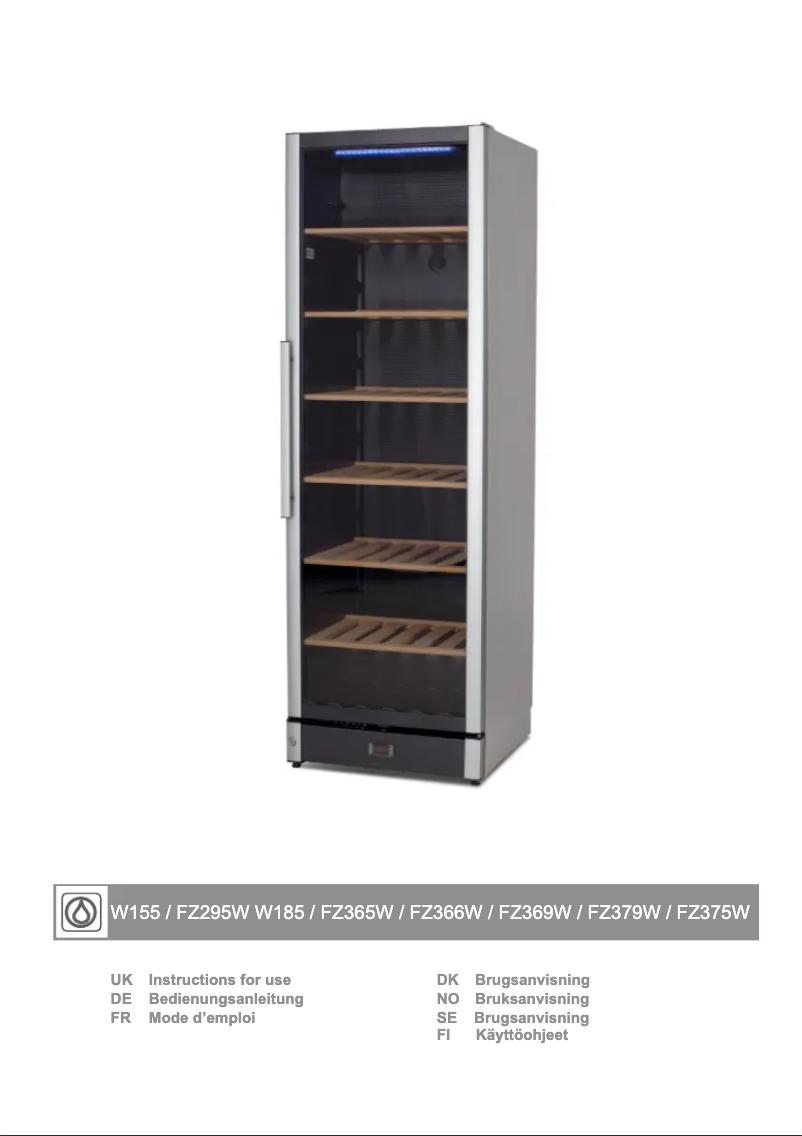 Page n°1 - Manuel utilisateur Vestfrost W 155