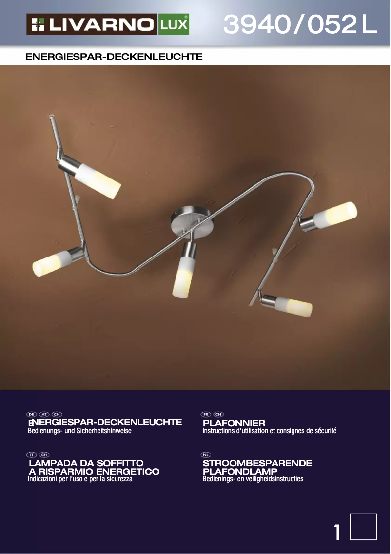 Page n°1 - Manuel utilisateur Livarno Lux 3940/052L
