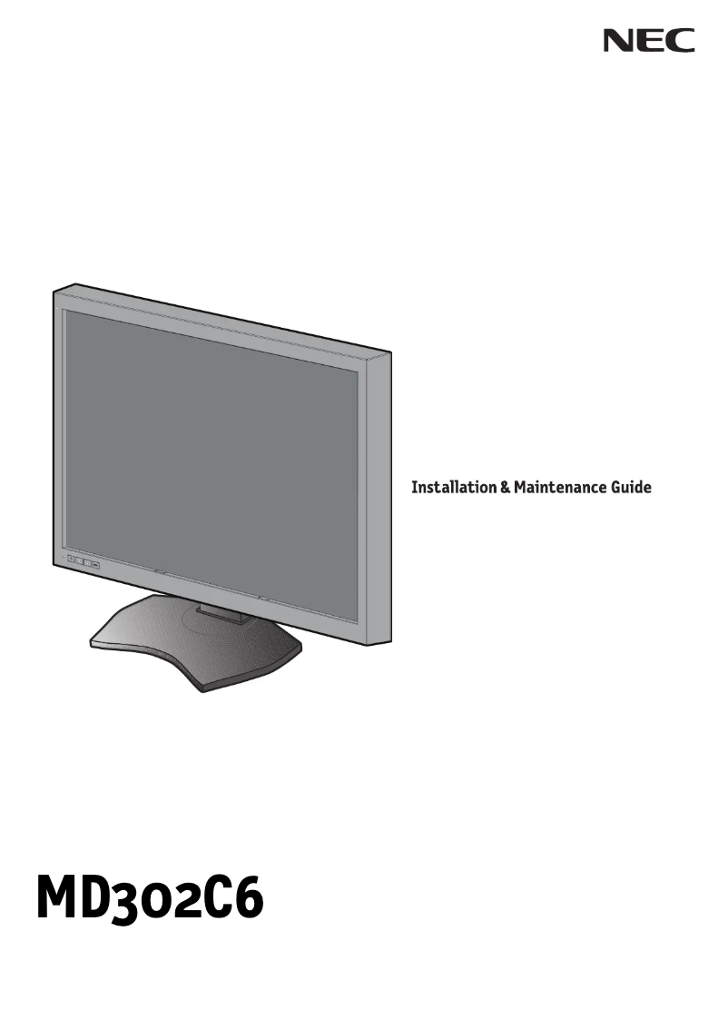 Image de la première page du manuel de l'appareil MultiSync MD302C6