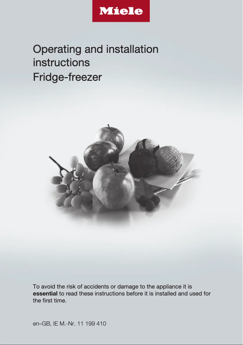 Image de la première page du manuel de l'appareil KFN 28133 D ws