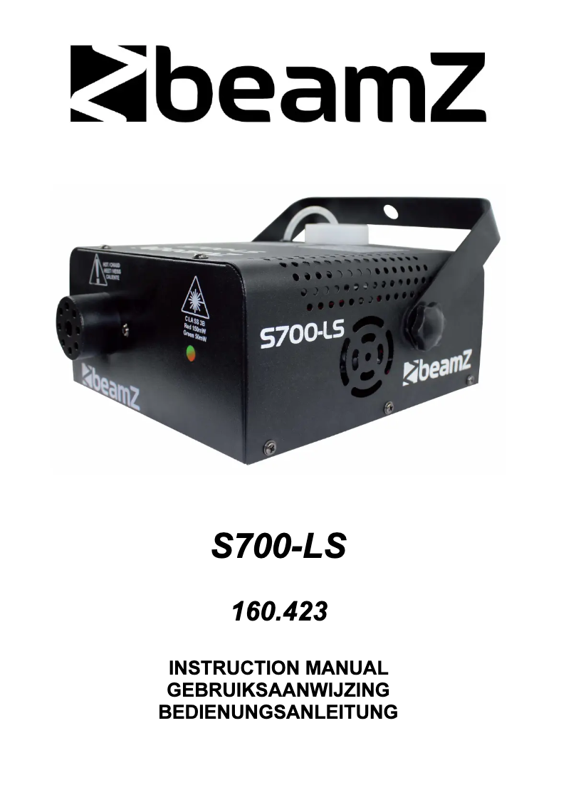 Page 1 de la notice Manuel utilisateur BeamZ S700-LS 160.423