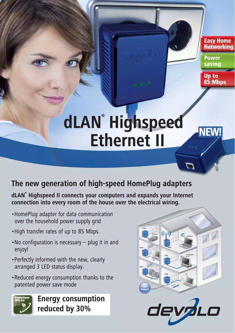 Page n°1 - Manuel utilisateur Devolo dLAN Highspeed Ethernet II