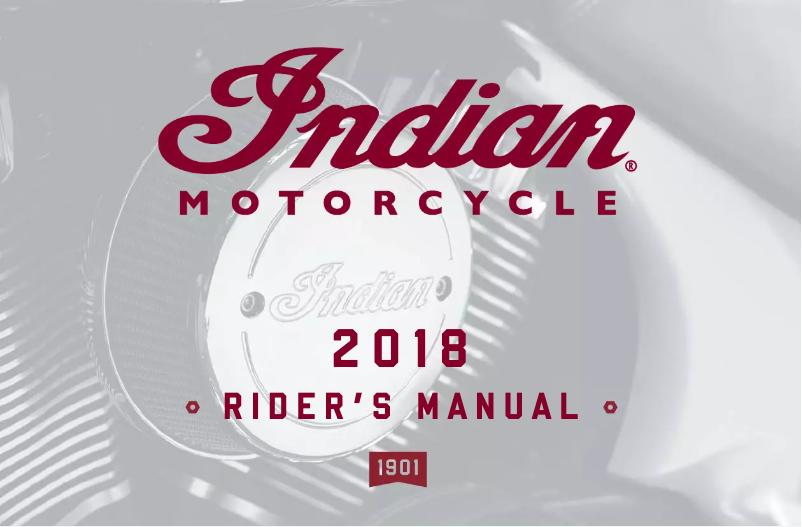 Page 1 de la notice Manuel utilisateur Indian Chieftain Dark Horse (2018)