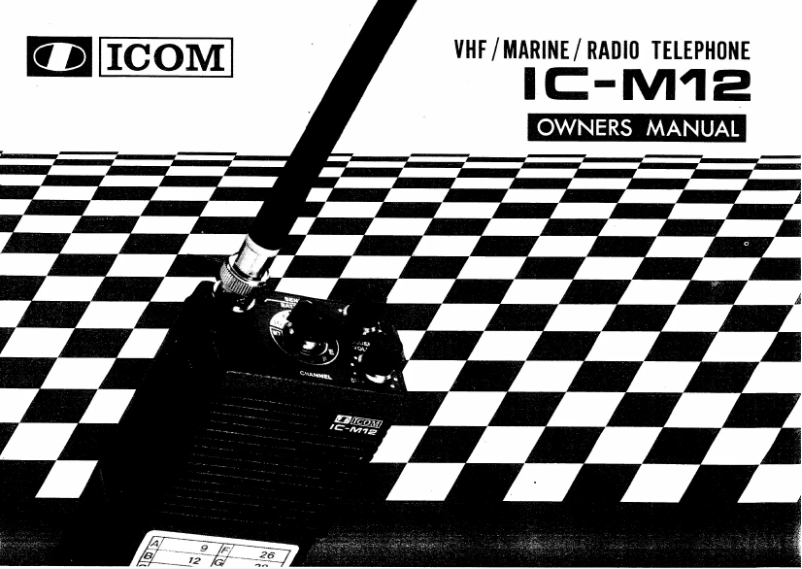 Page n°1 - Manuel utilisateur ICOM IC-M12