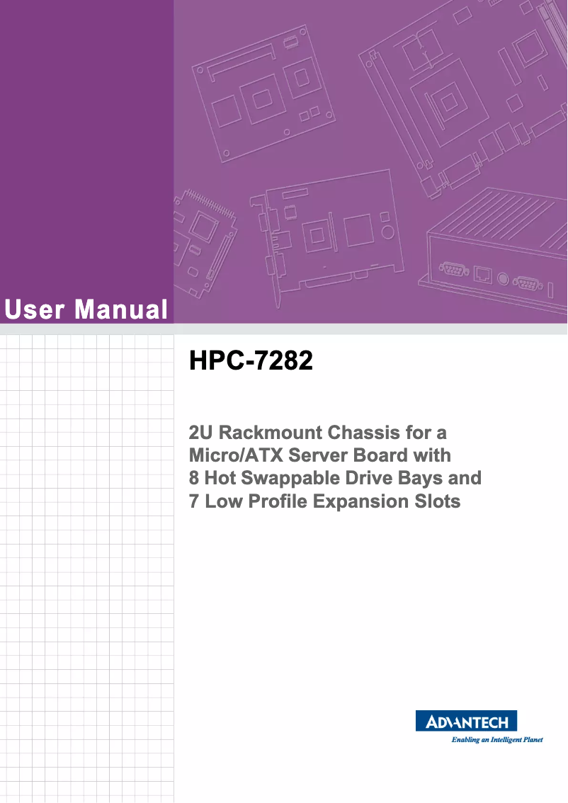 Page 1 de la notice Manuel utilisateur Advantech HPC-7282
