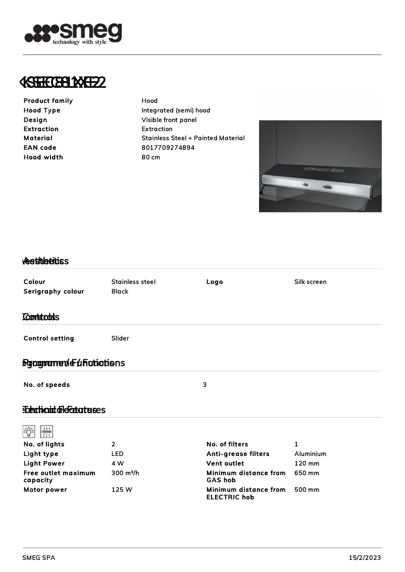 Image de la première page du manuel de l'appareil KSEC81XE2