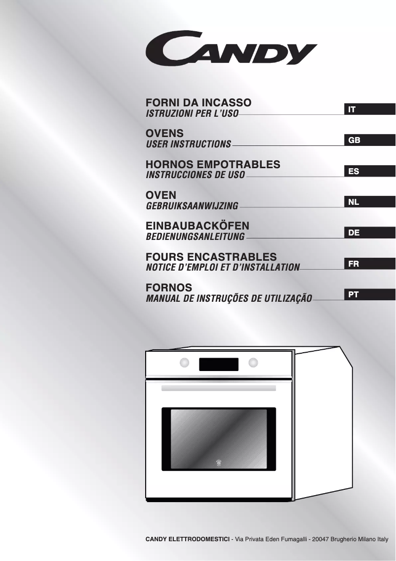 Page 1 de la notice Manuel utilisateur Candy FO FNP 856 X