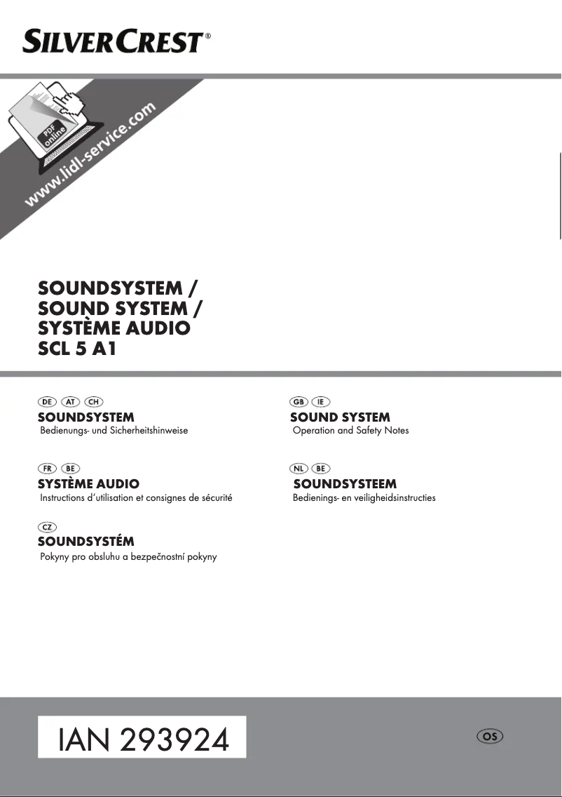 Page n°1 - Manuel utilisateur SilverCrest SCL 5 A1