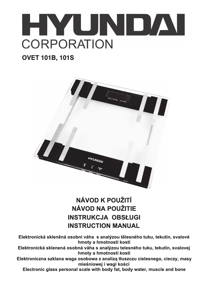 Imagen de la primera página del manual del dispositivo OVET 101S