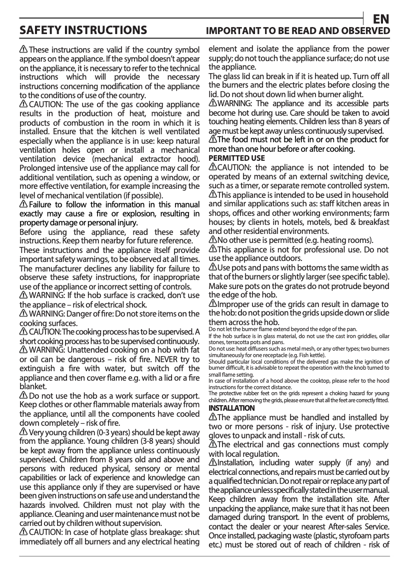 Page n°1 - Manuel utilisateur Whirlpool TKRL 660 IX
